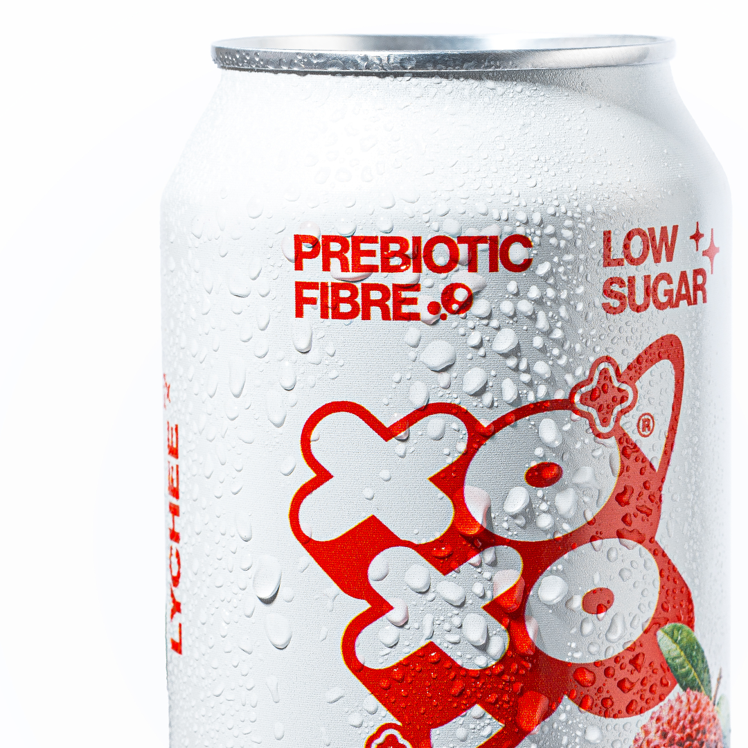 XOXO Lychee Prebiotic Soda - 12 pack