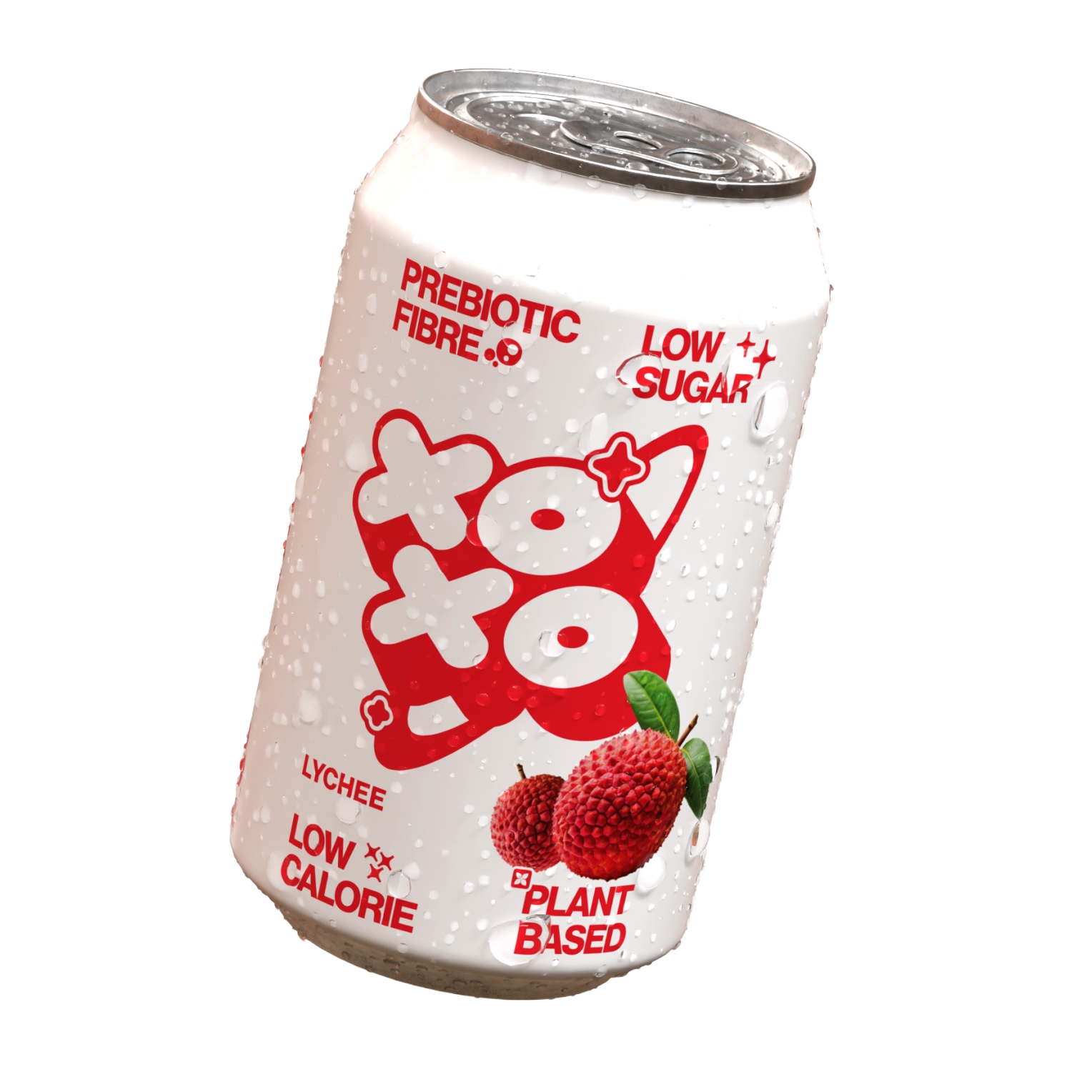 XOXO Lychee Prebiotic Soda - 12 pack