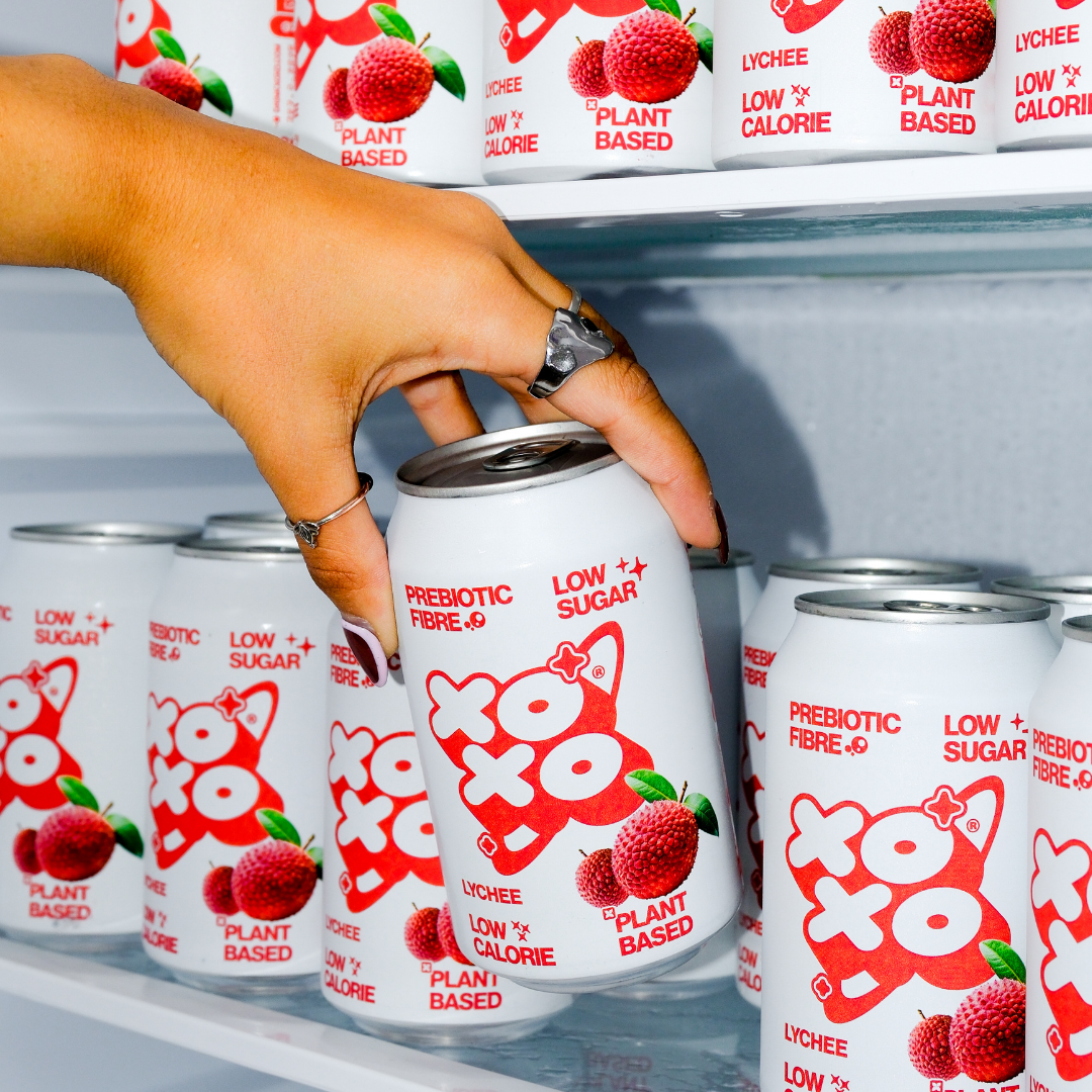 XOXO Lychee Prebiotic Soda - 12 pack