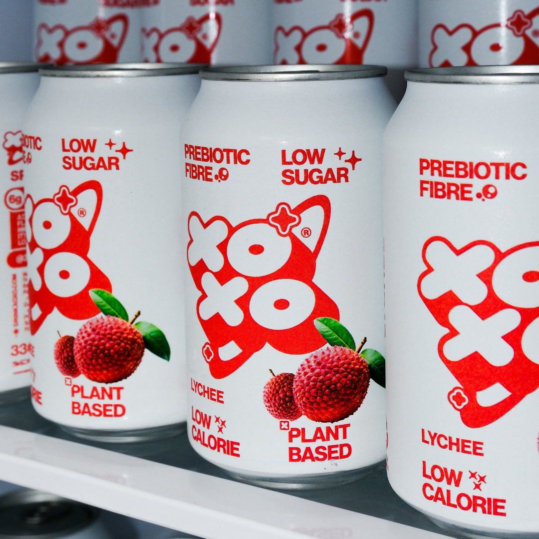 XOXO Lychee Prebiotic Soda - 12 pack