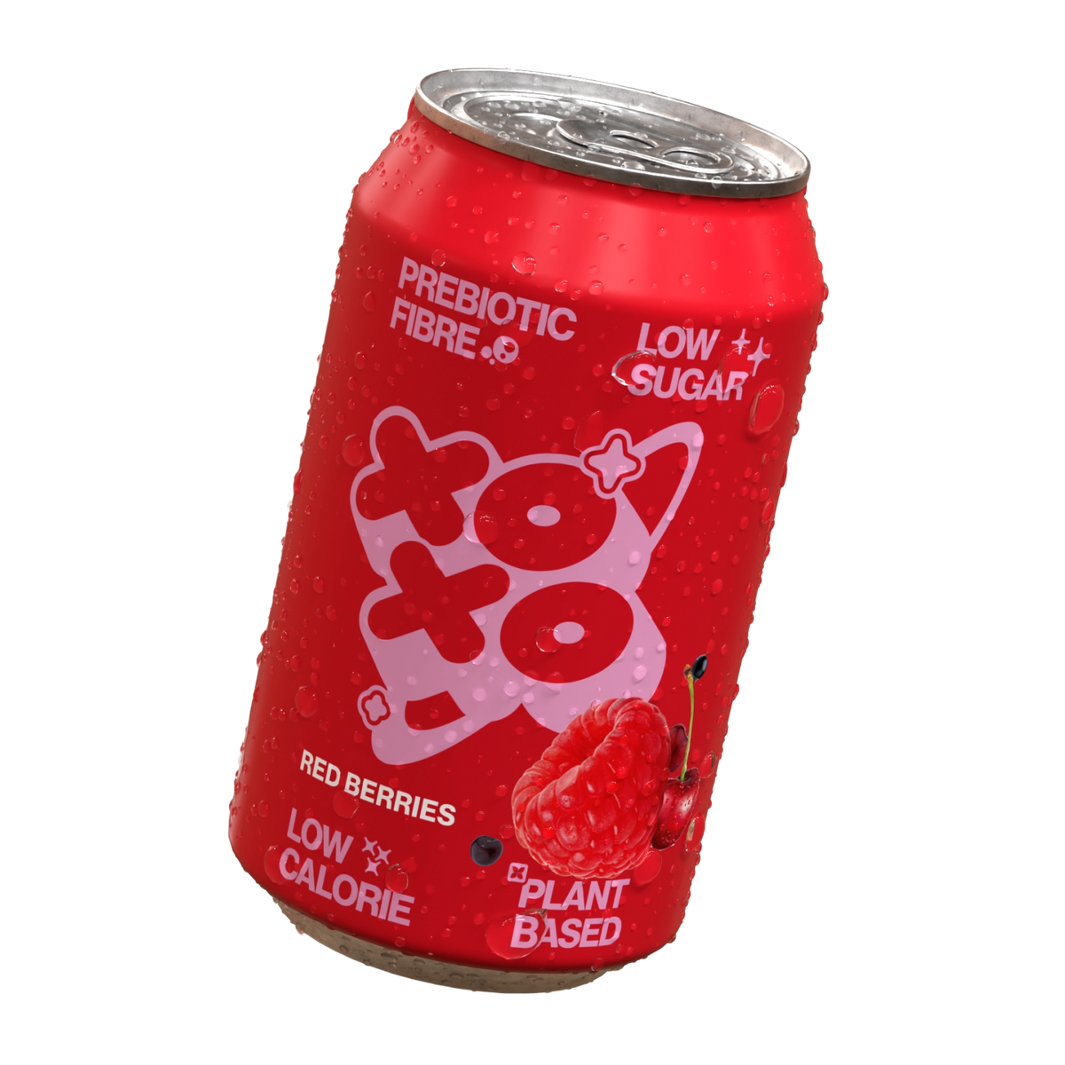 XOXO Red Berries Prebiotic Soda - 12 Pack