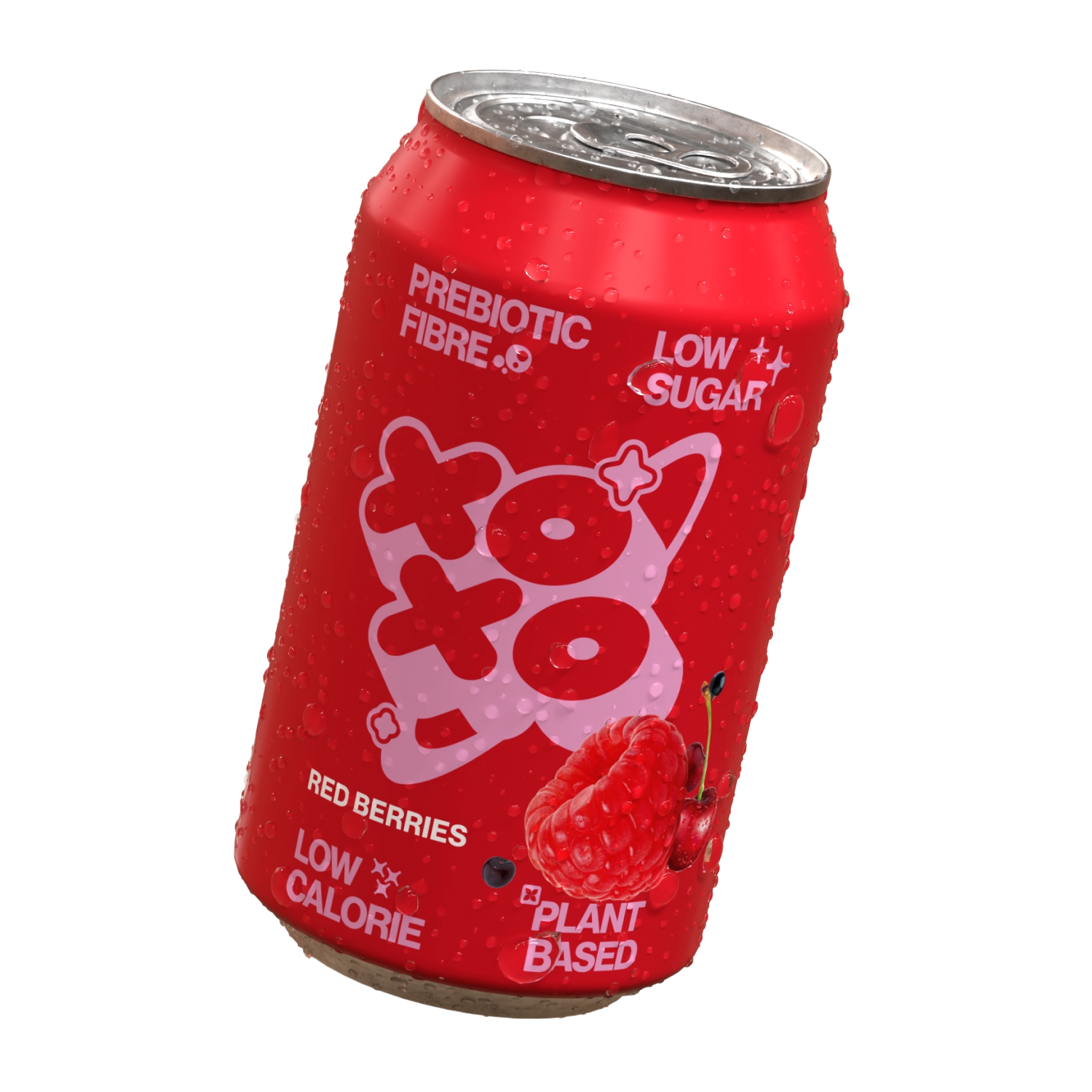 XOXO Red Berries Prebiotic Soda - 12 Pack