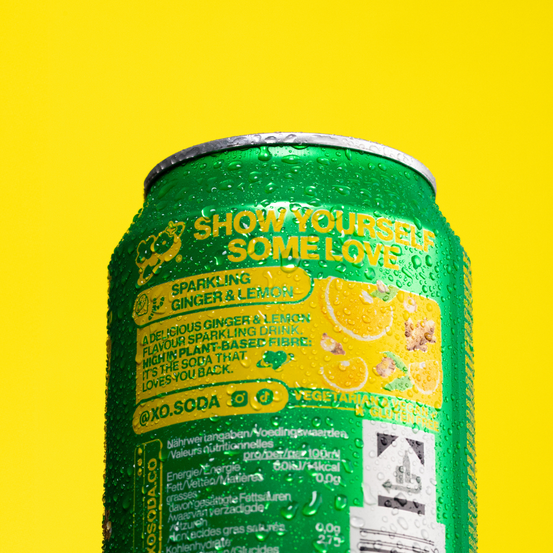 XO Ginger & Lemon Prebiotic Soda - 12er Pack Correct