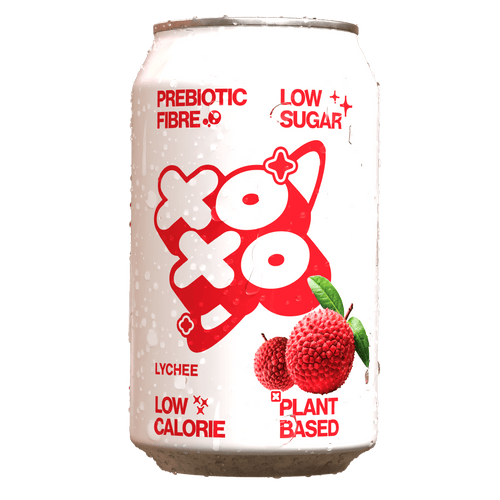 XOXO Lychee Prebiotic Soda - 12 pack - XOXO