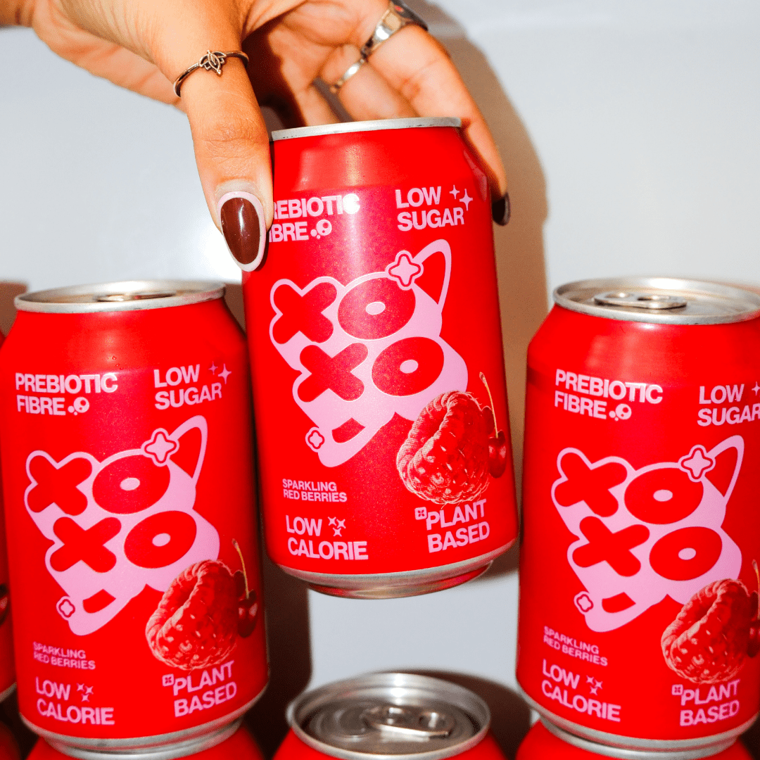 XOXO Red Berries Prebiotic Soda - 12 Pack - XOXO